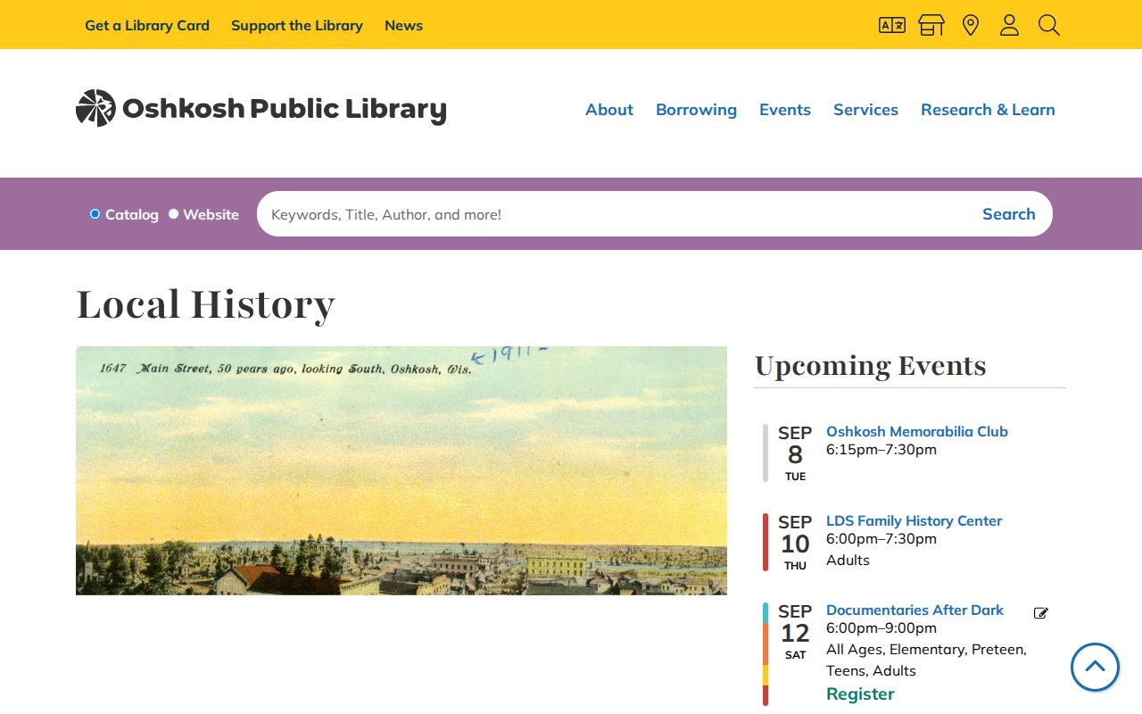 Historical Oshkosh residents directory resources